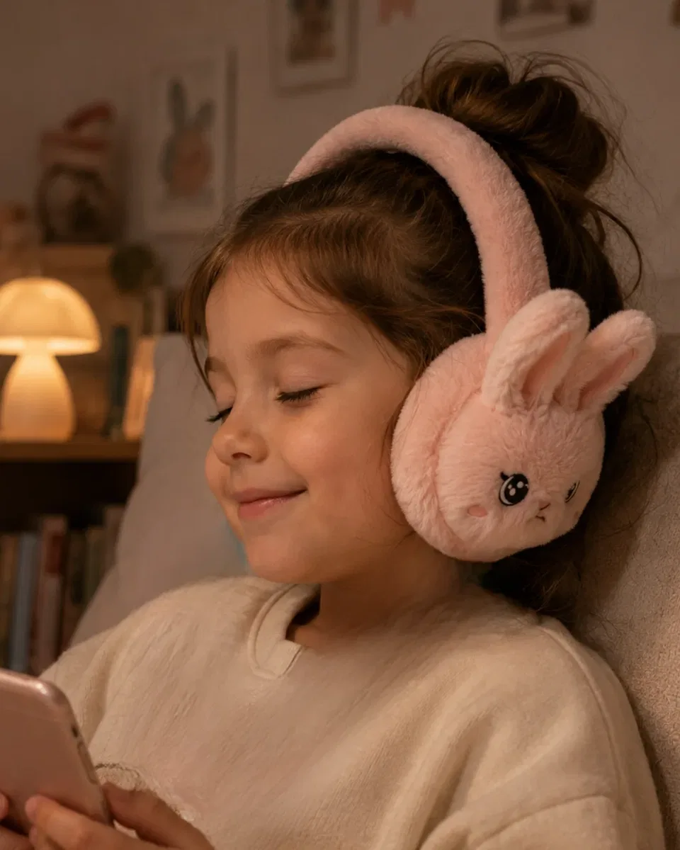 Bluetooth 5. 3 Peluş Kulaklık TF Kart Destekli Kablosuz Kulaküstü Kulaklık