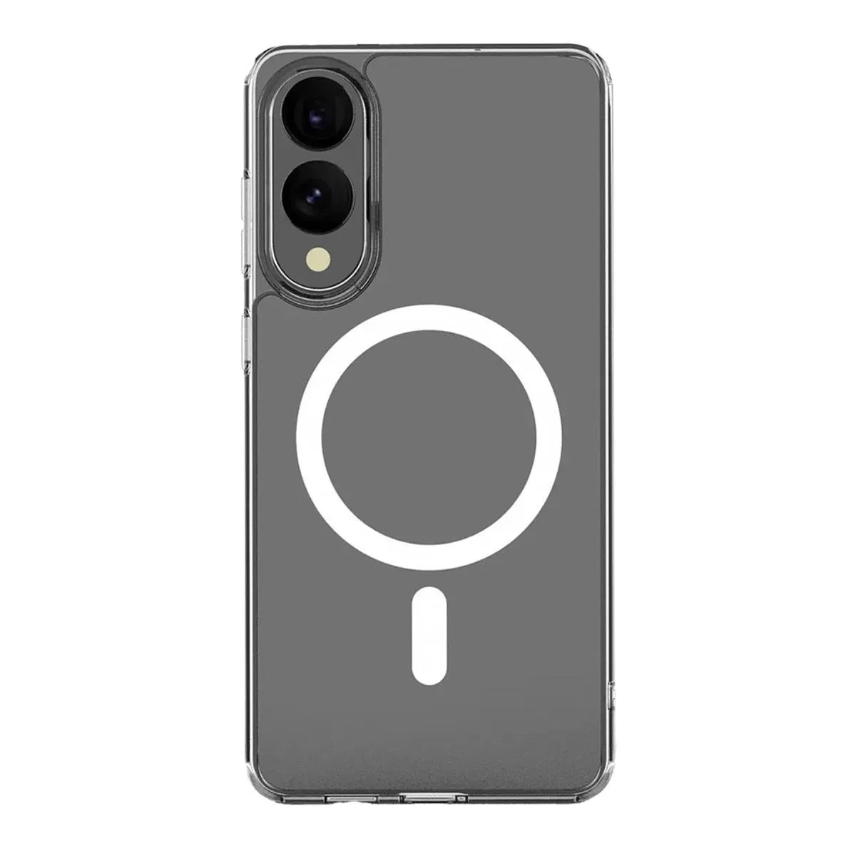 Samsung Galaxy S25 Edge Kılıf Magneticsafe Şeffaf Silikon - Şeffaf görsel 2
