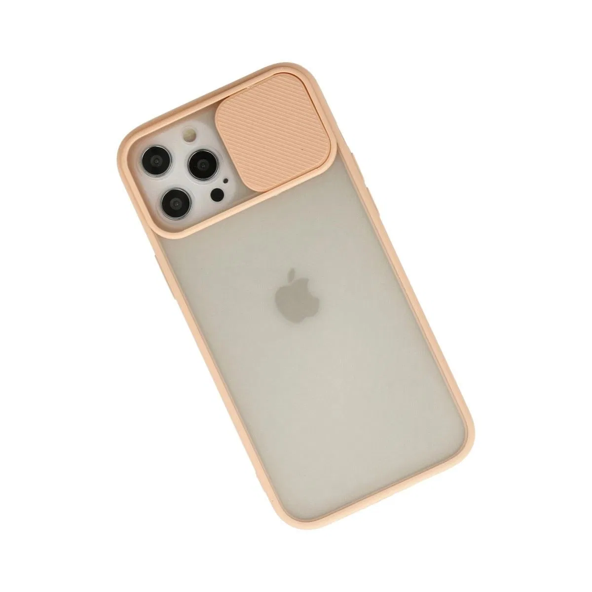 Apple İphone 12 Pro Max Kılıf Palm Buzlu Kamera Sürgülü Silikon - Pembe görsel 2