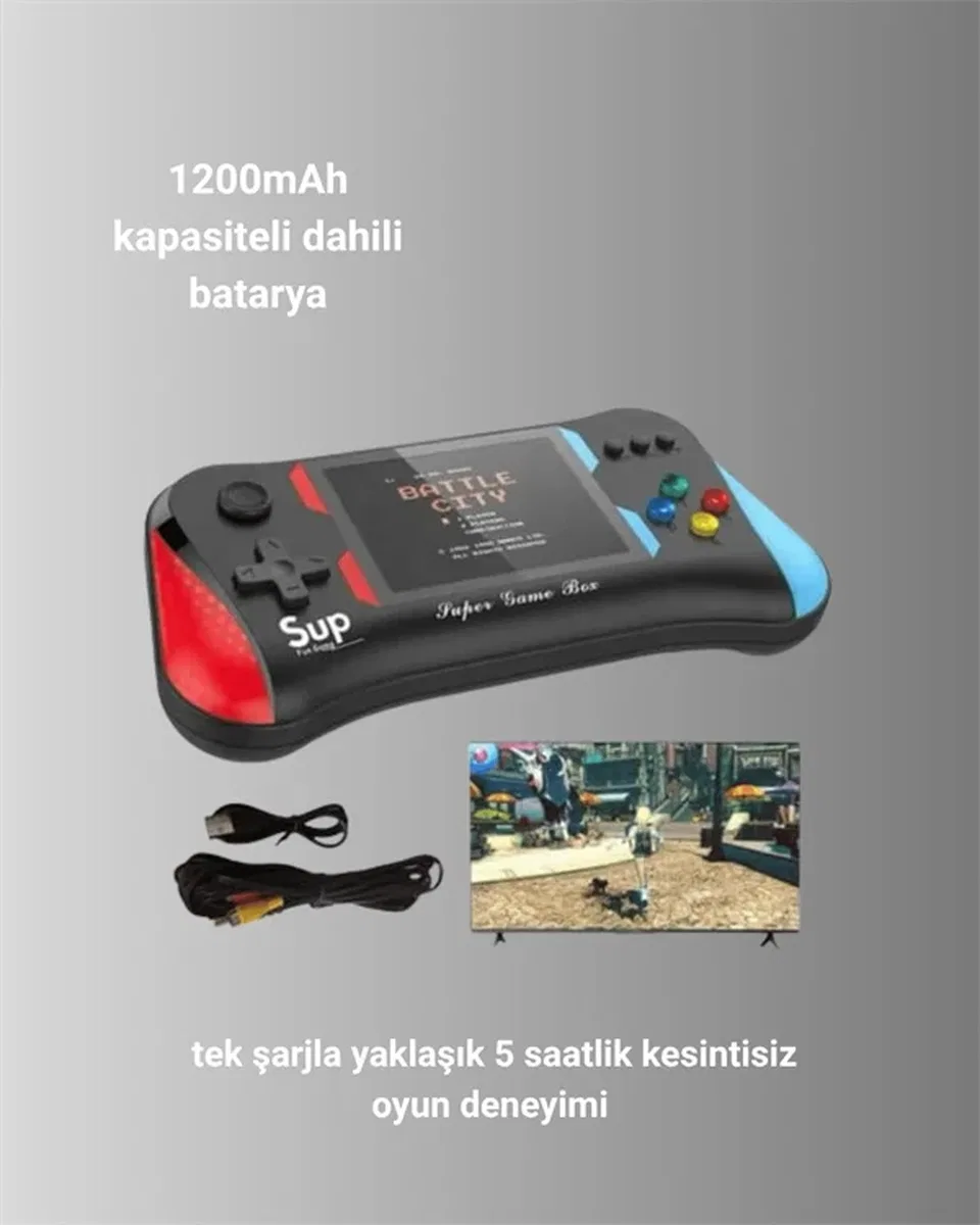500 Retro Oyunlu Taşınabilir El Konsolu – X7M Modeli görsel 4