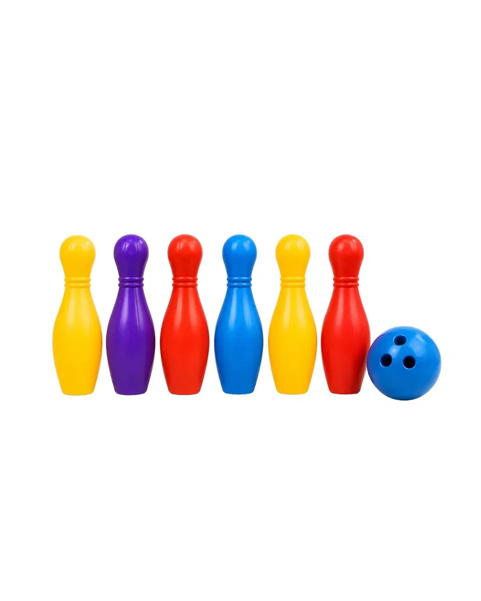 Çocuk Bowling Seti Renkli Top ve 6 Kuka İçeren Eğitici Oyun görsel 4