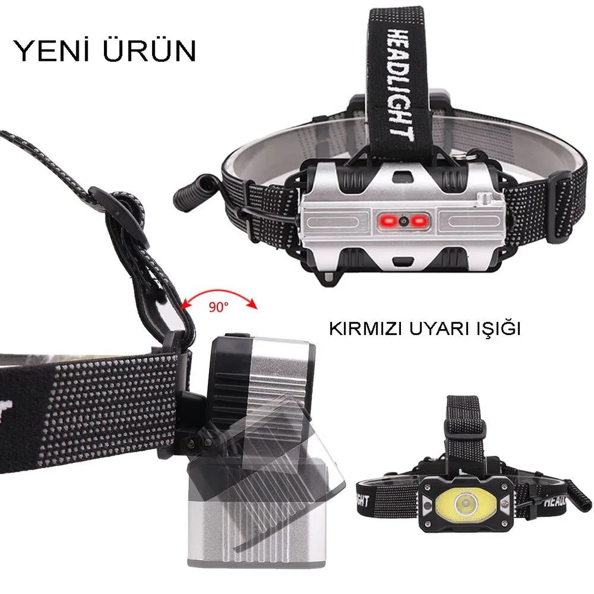 4 Modlu Sensörlü Şarjlı Güçlü Kafa Lambası Wt-248 görsel 2