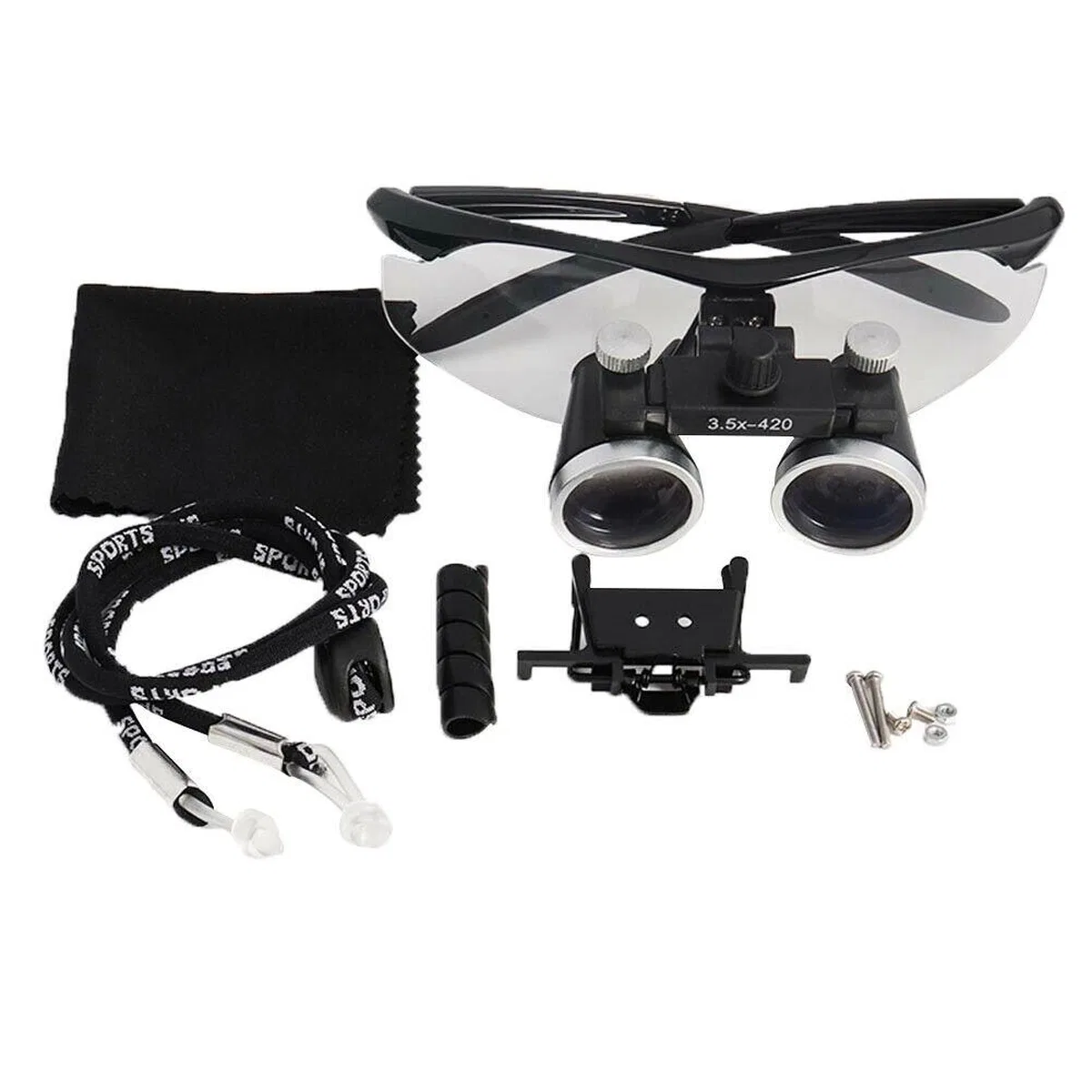 Nikula-3. 5x-420mm Diş Cerrahi Gözlük Lens Büyüteç, taşıma Çantalı görsel 2