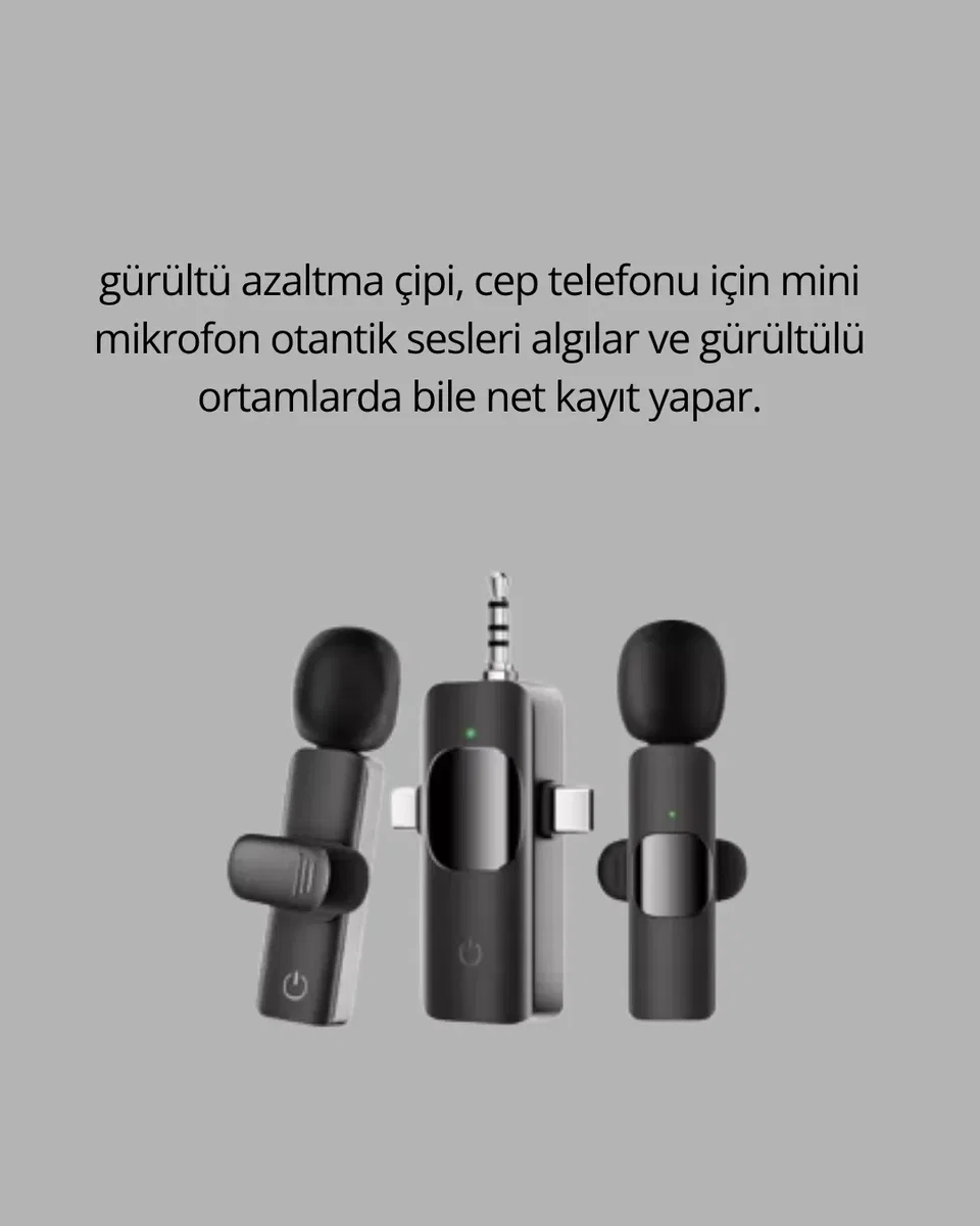 Çok Yönlü Mikrofon - Net Ses, Uzun Pil görsel 3