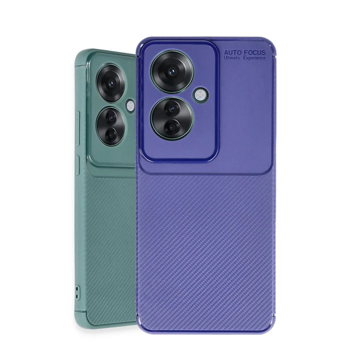 Oppo Reno 11f Kılıf Auto Focus Karbon Kapak - Lacivert görsel 3