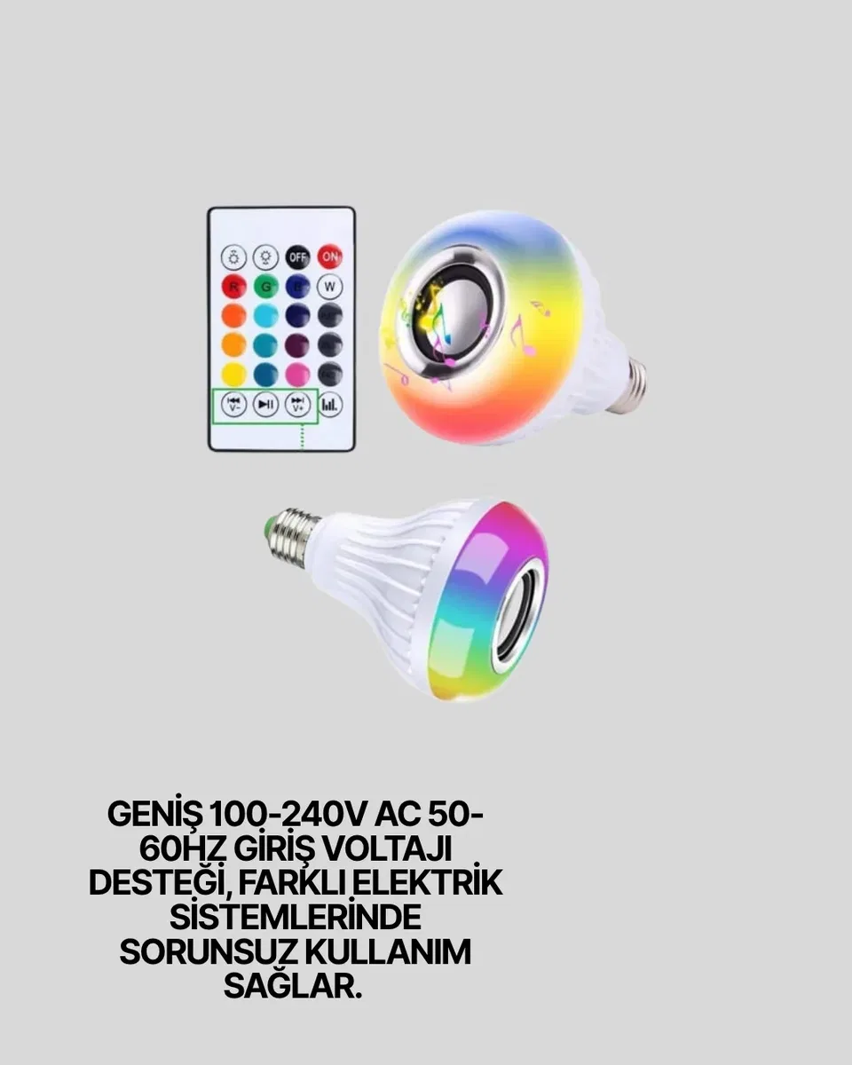 Bluetooth Bağlantılı RGB LED Ampul – Şık ve Fonksiyonel görsel 5