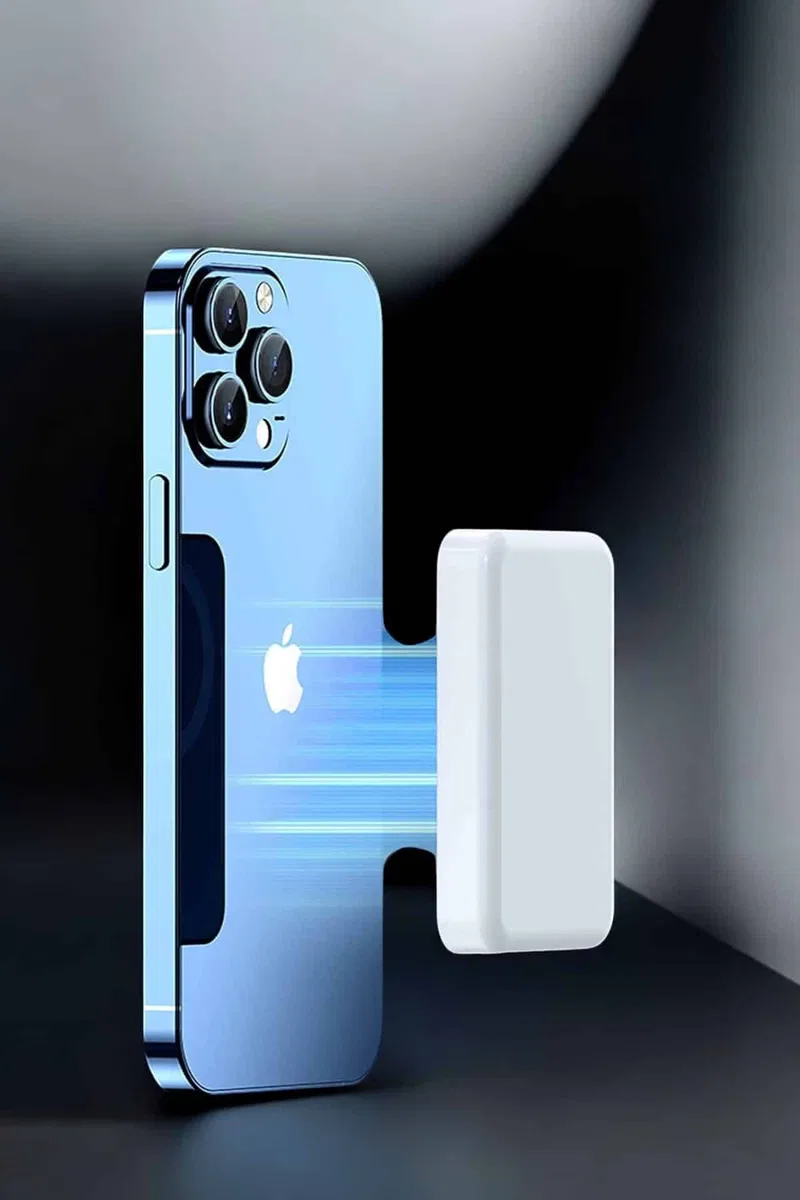 5000 Mah İOS Uyumlu Magsafe Kablosuz Şarj Hızlı Şarj Desteği görsel 2