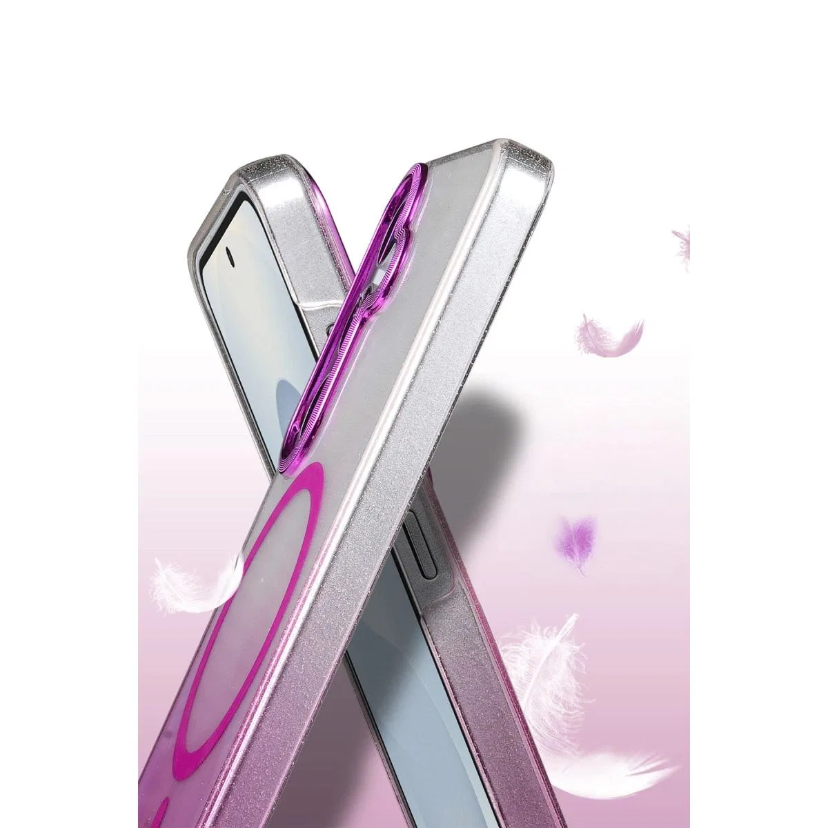 Samsung Galaxy S23 Fe Glossy Magsafe Kapak - Pembe görsel 3