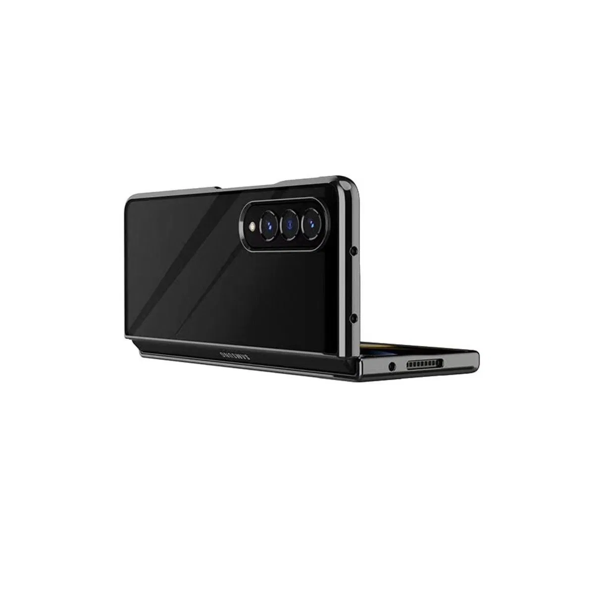 Samsung Galaxy Z Fold 4 Kılıf Fold Element Kapak - Siyah görsel 2