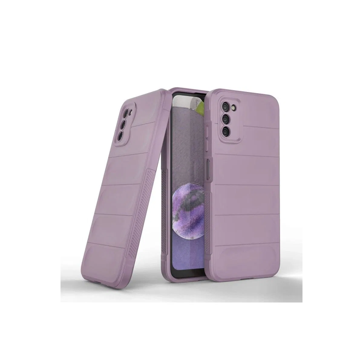 Samsung Galaxy A03s Kılıf Optimum Silikon - Mor görsel 2