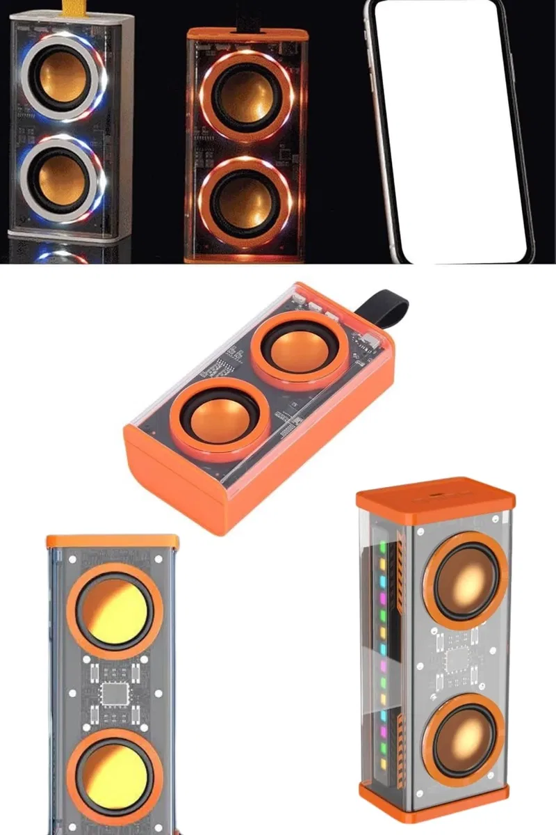 Yüksek Ses Kaliteli Kablosuz 5. 0 Bluetooth Hoparlör RGB Işıklı görsel 3