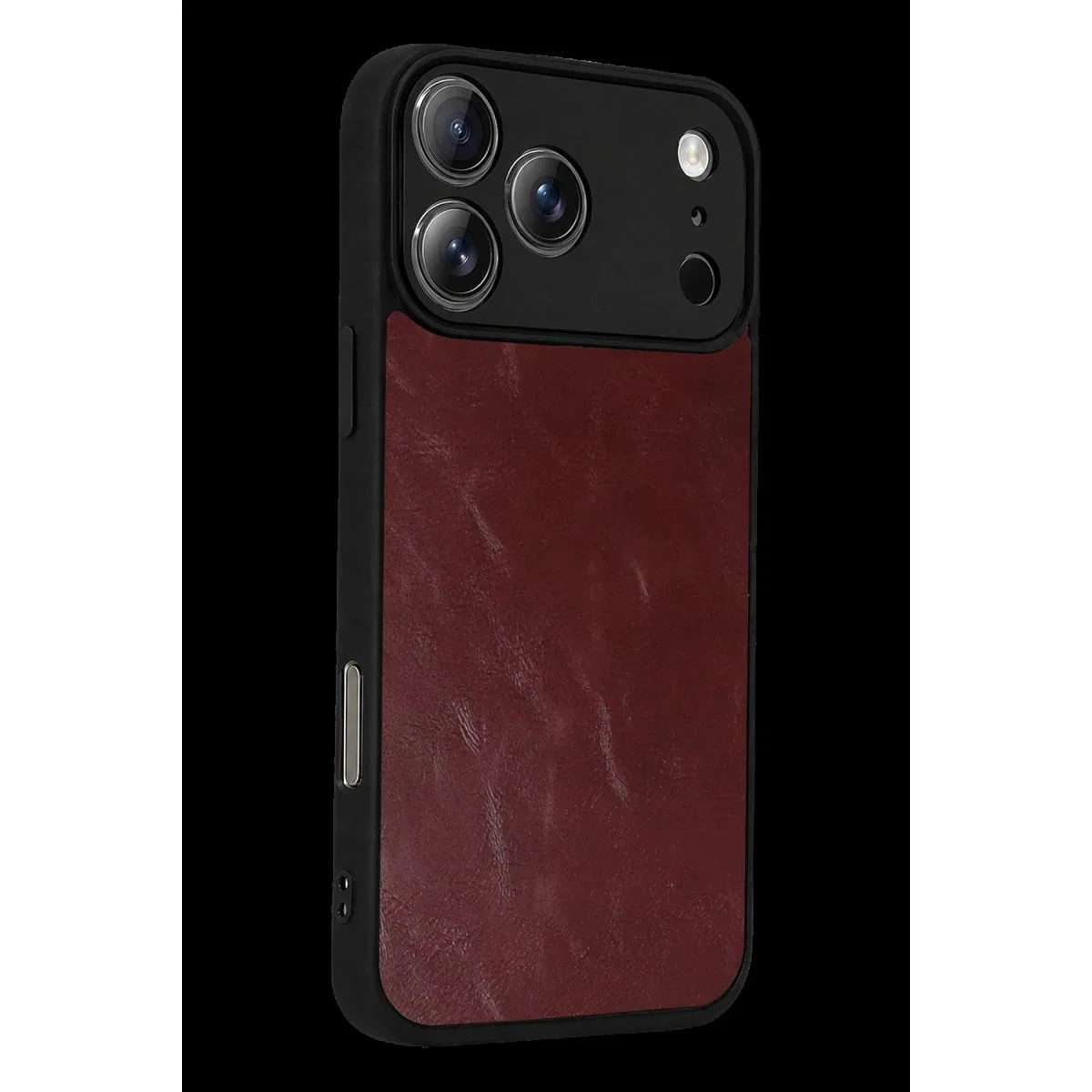Apple İphone 17 Pro Max Aras Deri Kapak - Bordo görsel 3