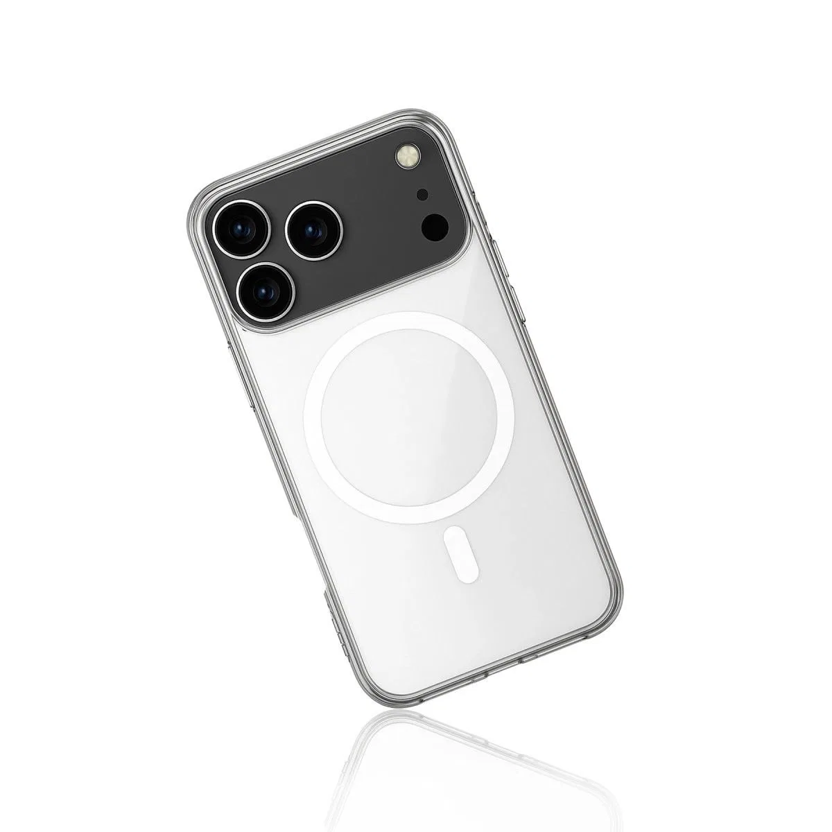 Apple İphone 17 Pro Max Kılıf Magneticsafe Şeffaf Silikon - Şeffaf görsel 3