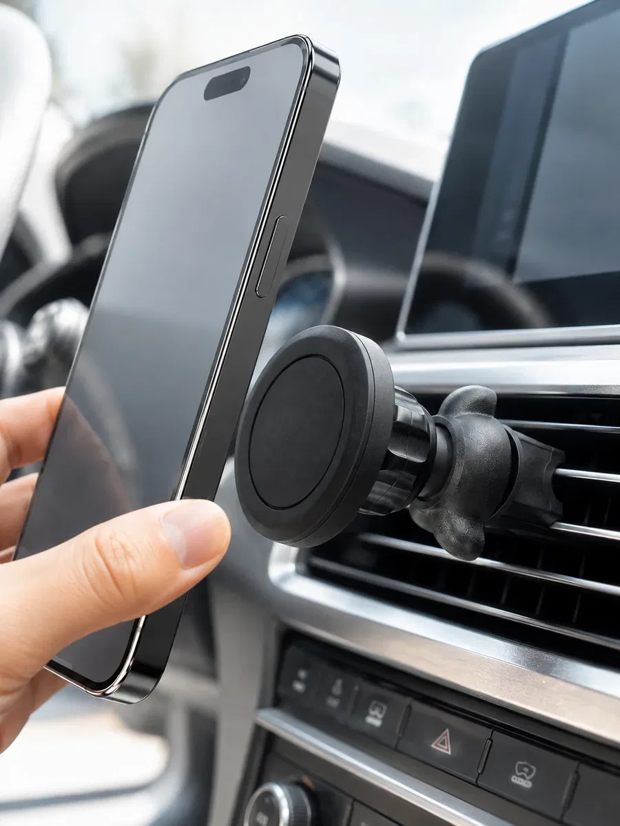 Araç Havalandırma Izgarası İçin Mıknatıslı Telefon Tutucu Stand görsel 2