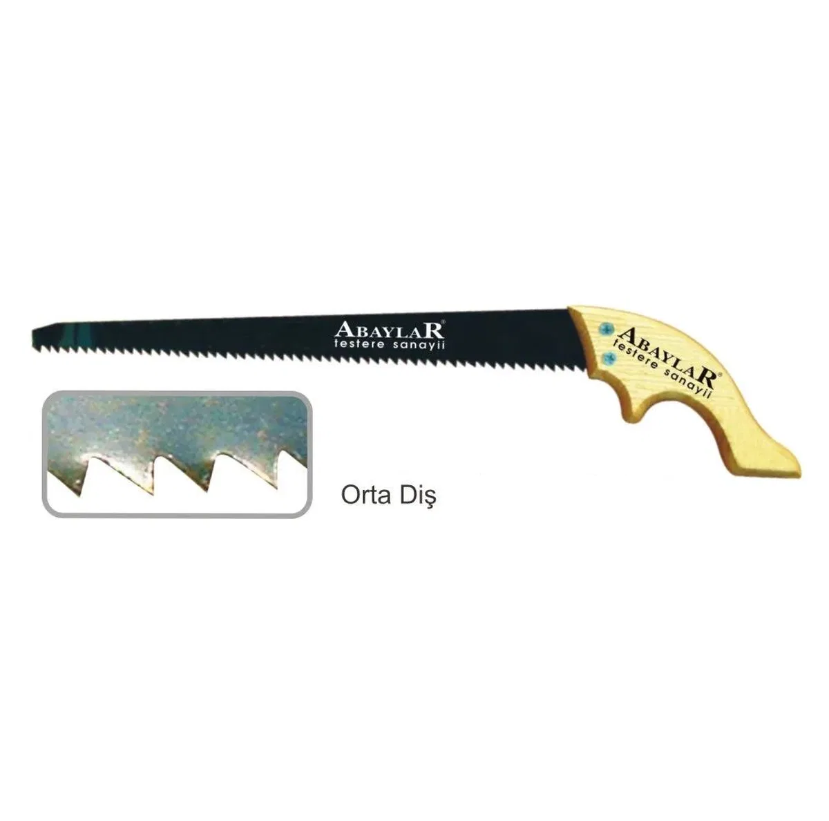 Lar Orta Diş Bağ Testere 35 Cm - Ahşap Sap
