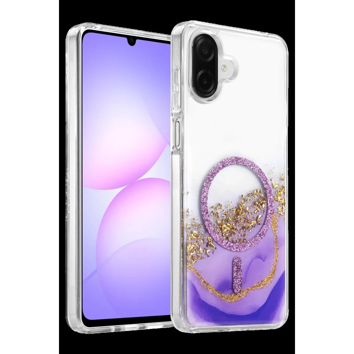 Onegif Samsung Galaxy A07 4g Lotus Simli Magsafe Kapak - Mor