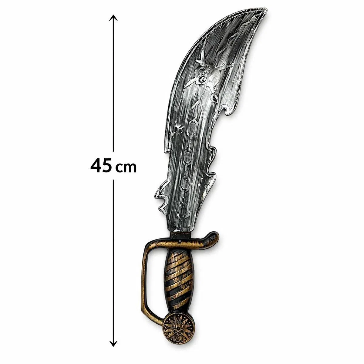 Eskitme Detaylı Plastik Korsan Kılıcı 45 Cm görsel 3