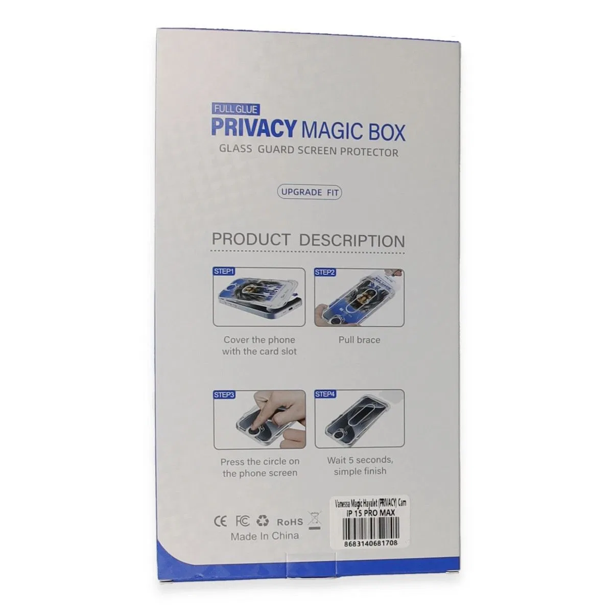Apple İphone 15 Pro Max Vanessa Magic Hayalet Cam görsel 5