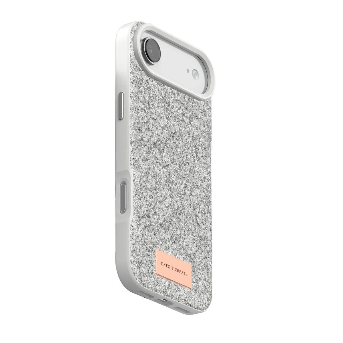 Onegif Apple İphone 17 Air Bright Simli Kapak - Beyaz görsel 3