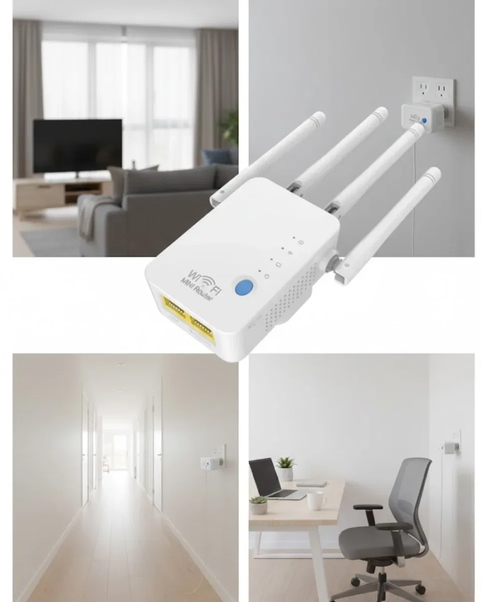 Kablosuz WiFi Tekrarlayıcı 300Mbps görsel 4