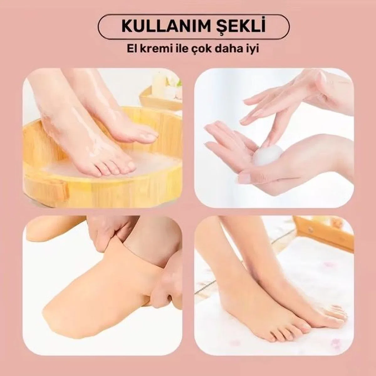 Ekstra Kalın Silikon Jel Ayak Nemlendirici Çorap görsel 2