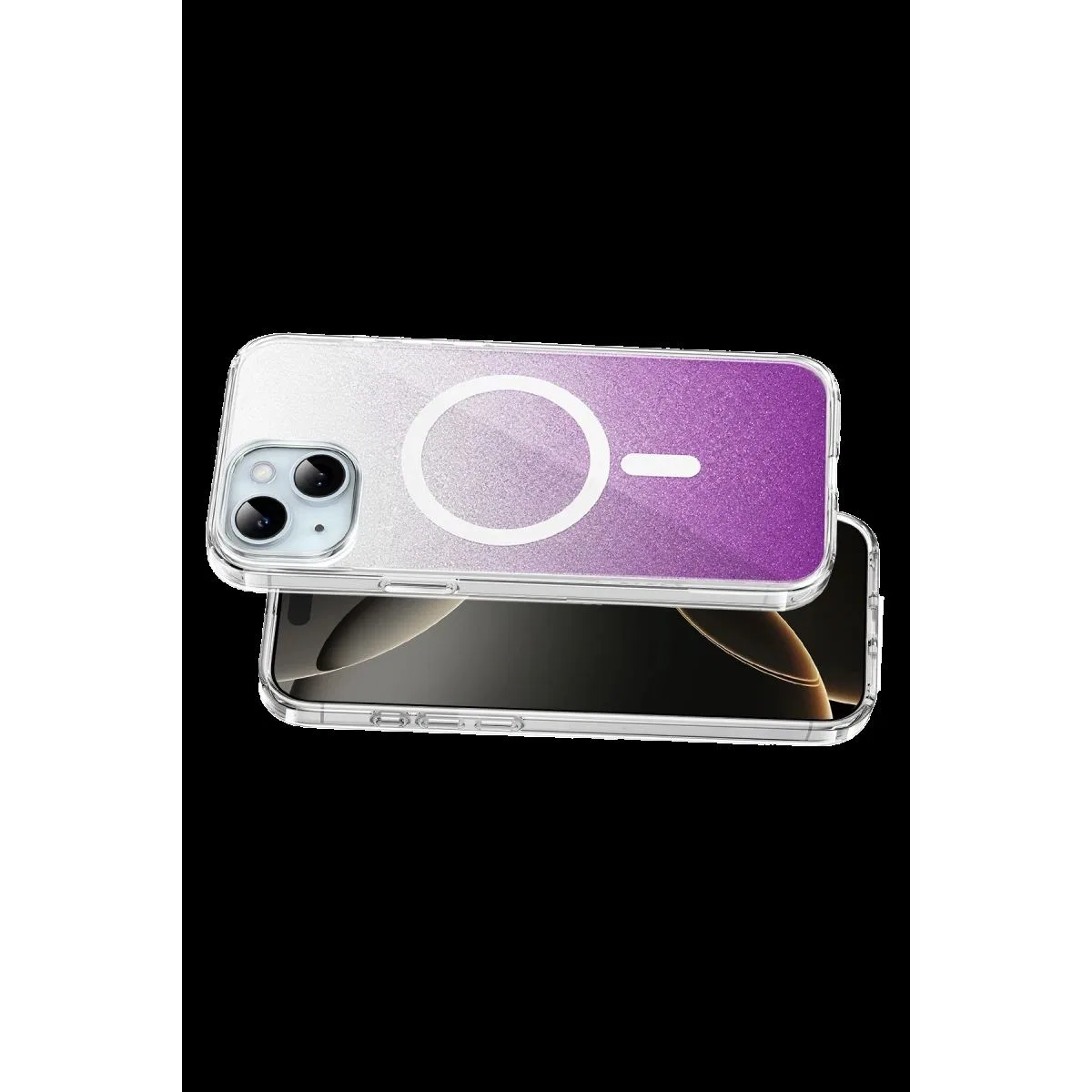 Onegif Apple İphone 14 Sora Simli Magsafe Kapak - Mor görsel 3