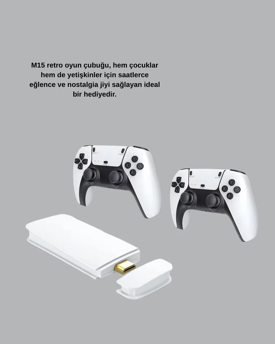 HDMI Çıkışlı Kablosuz 2 Kollu 4K Retro Oyun Kutusu görsel 5