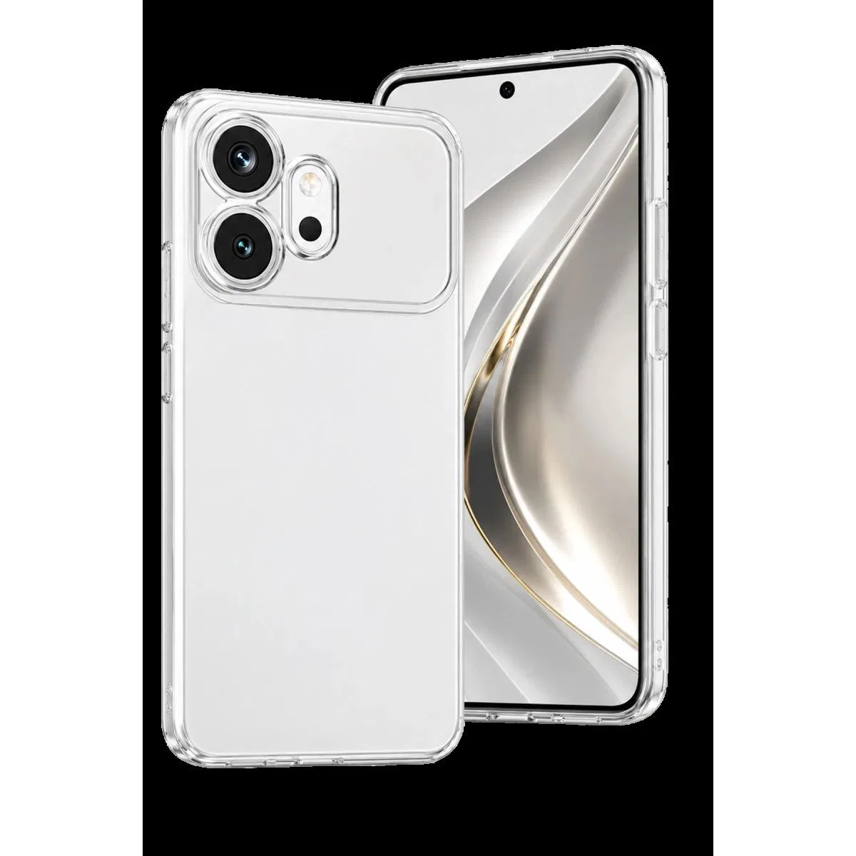 Huawei Honor 600 Lüx Şeffaf Silikon - Şeffaf