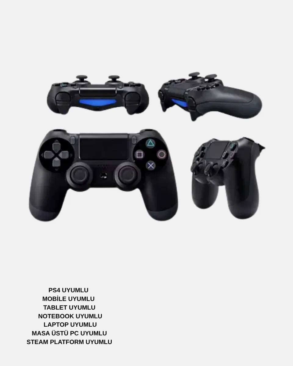 PS4 Kablosuz Oyun Kolu V2 – Bluetooth Bağlantılı, Titreşimli, PC ve Mobil Uyumlu görsel 4