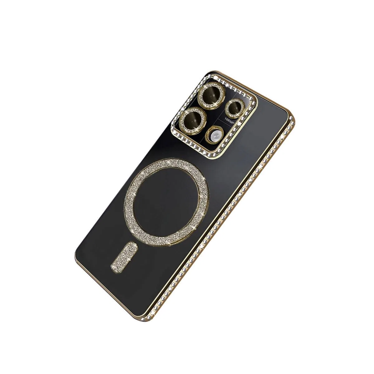 Xiaomi Redmi Note 13 Pro 4g Joke Simli Magneticsafe Kılıf - Gold görsel 4