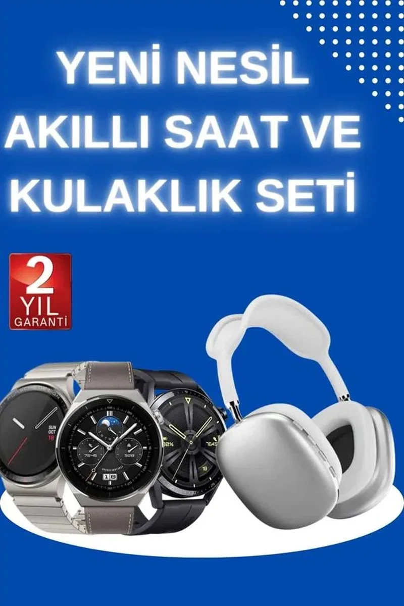 Yeni Nesil Sesli Görüşme Akıllı Saat ve Powerbank Çoklu Şarj Girişli Bluetooth Kulaklık Nabız Ölçer görsel 2