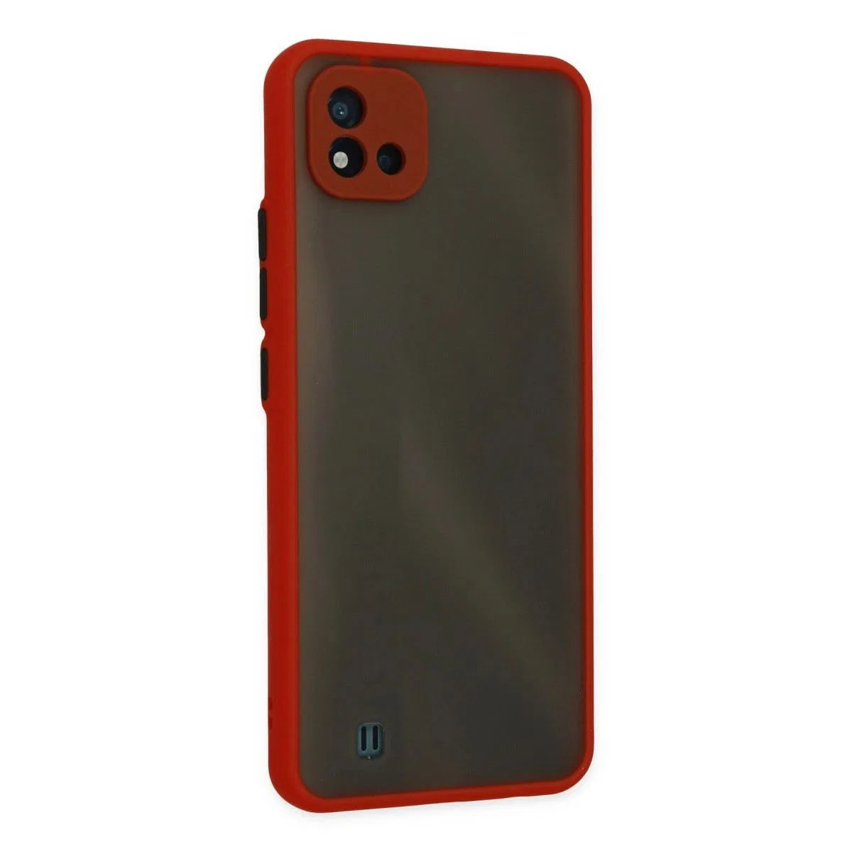 Realme C11 2021 Kılıf Montreal Silikon Kapak - Kırmızı görsel 3