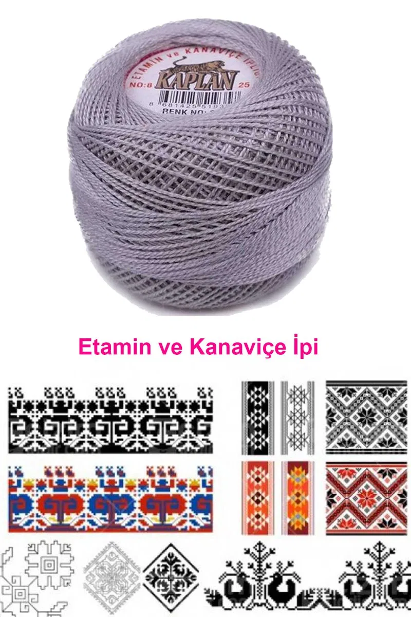 Kaplan Etamin Ve Kanaviçe İpi 8 No Kod/Renk: 316 - Royaleks görsel 2