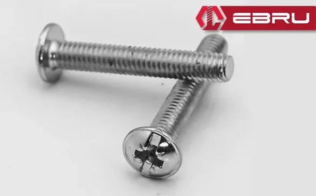 Yuvarlak Yıldız Başlı Rysb Kulp Vidası, Civata M4x60 - 500 Adet görsel 2