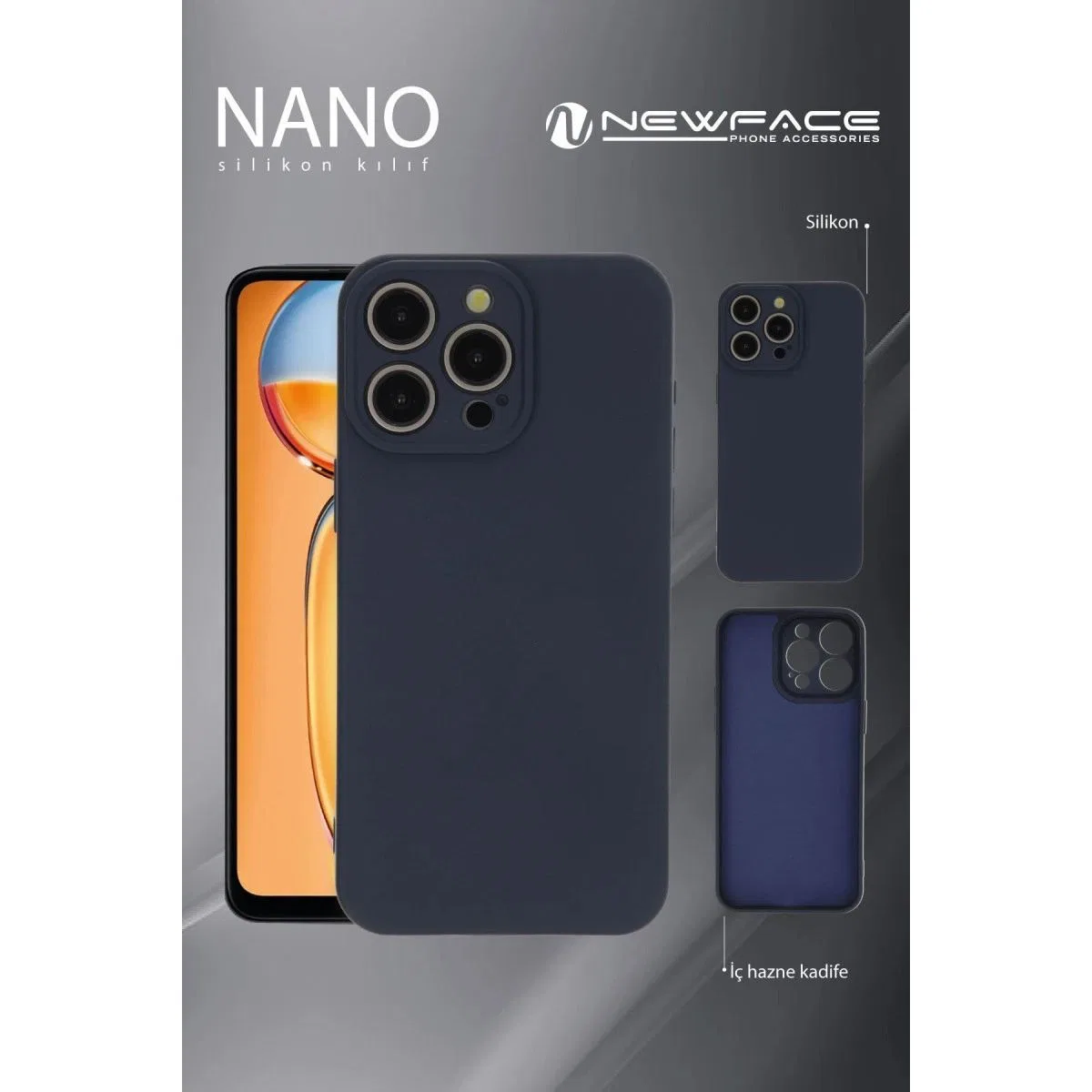 Xiaomi Redmi A3 4g Kılıf Nano İçi Kadife Silikon - Mor görsel 2