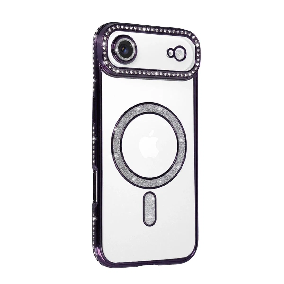 Apple İphone 17 Air Joke Simli Magneticsafe Kılıf - Derin Mor görsel 2