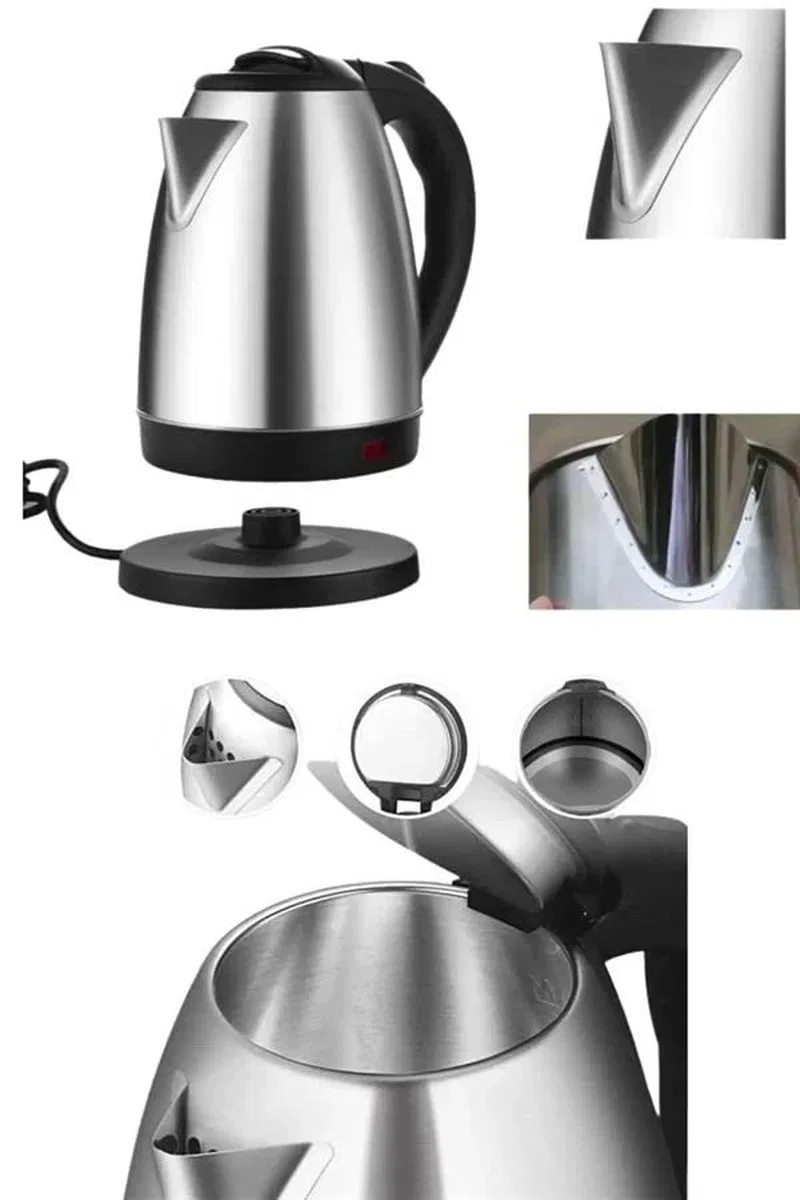 Kettle C F Tipi 220-240v Paslanmaz Çelik Elektrik Kablolu Otomatik Kapanma görsel 5