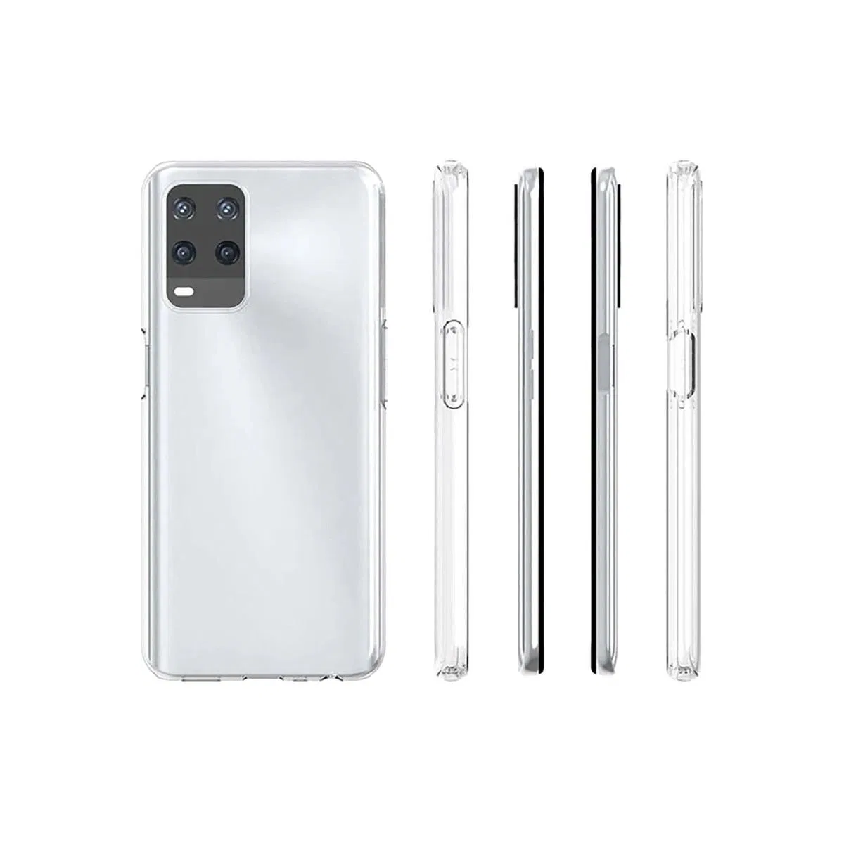 Oppo A54 4g Kılıf Deluxe 2mm Şeffaf Silikon - Şeffaf görsel 3