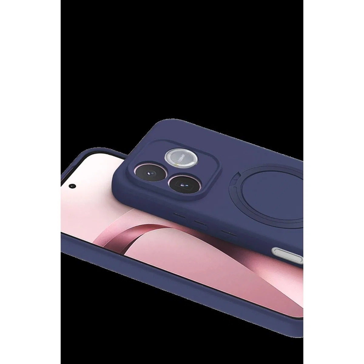 Huawei Honor 600 Lite Regal Magsafe Standlı Kapak - Lacivert görsel 2