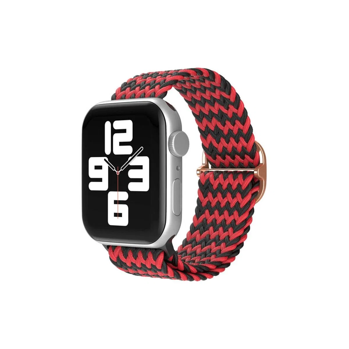 Apple Watch 42mm Kordon - Zigzag Kırmızı-siyah