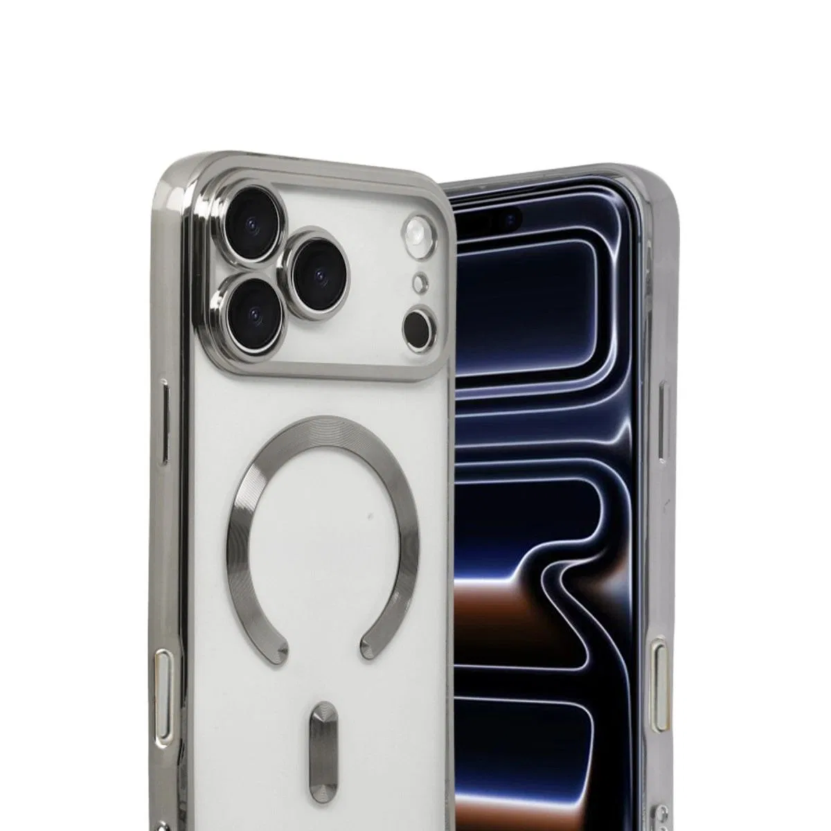 Apple İphone 17 Pro Max Kross Magneticsafe Kapak - Gümüş görsel 2