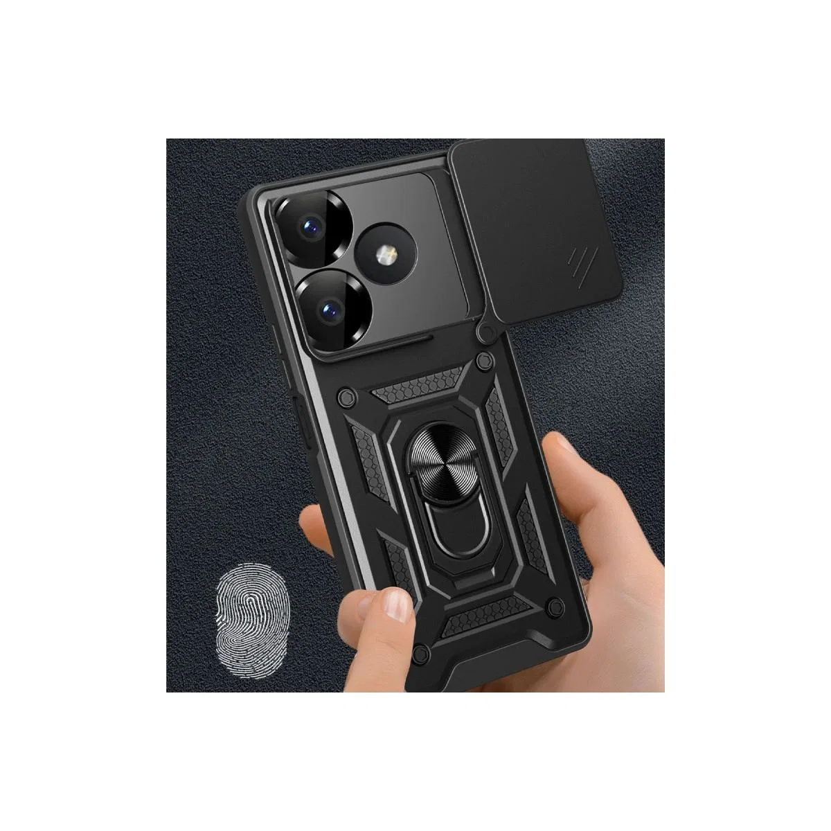 Xiaomi Redmi 13 4g Kılıf Pars Lens Yüzüklü Silikon - Yeşil görsel 3