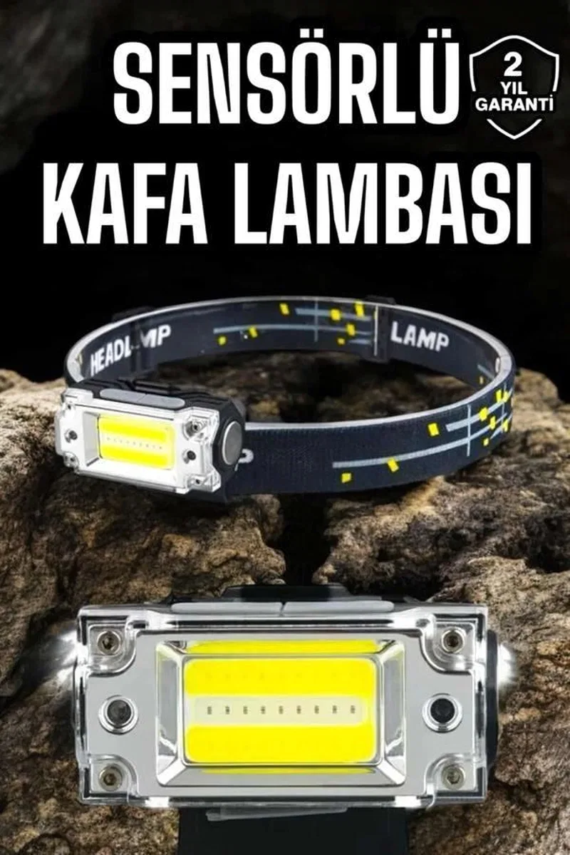 Kafa Lambası Led Fener Pratik Taşınabilir Ayarlanabilir Usb Şarjlı görsel 2