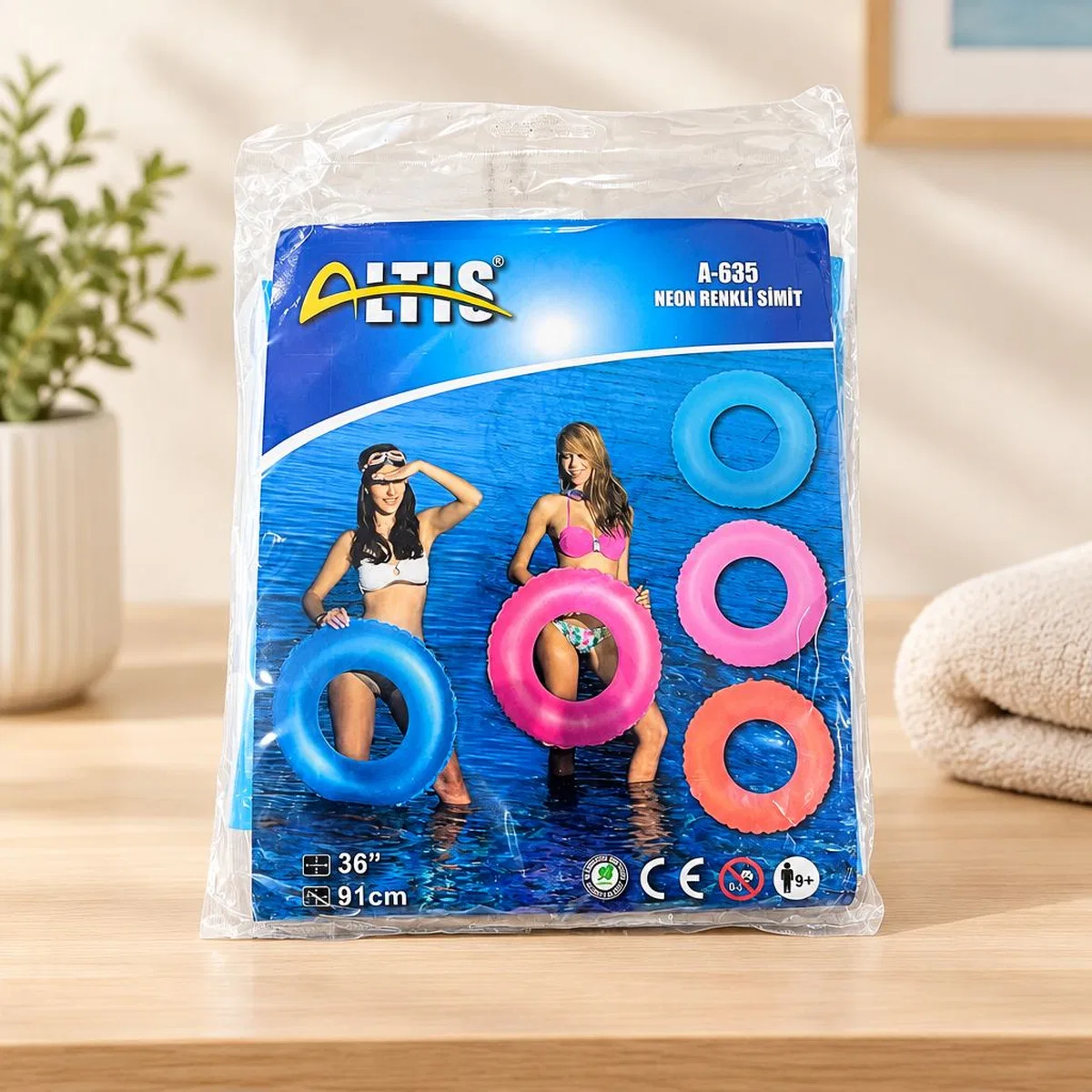Neon Renkli Simit 91 cm