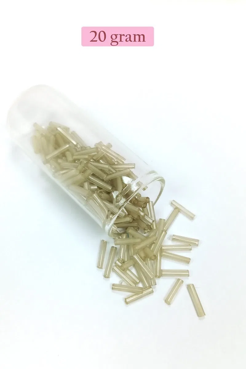 Uzun Boru Kesme Boncuk Çap 2mm Uzunluk 10 mm - 4 Renk - Toplam 80 Gram - BNC429 görsel 2