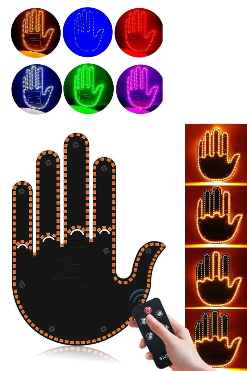 Parmak Led Amber Renkli Işık görsel 2