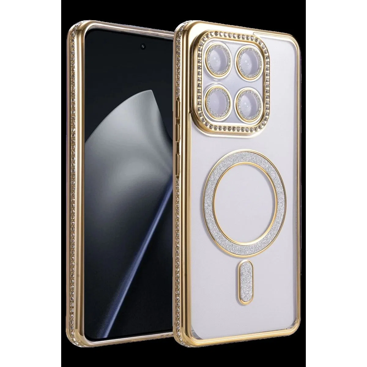Newface Xiaomi Mi 17t Joke Simli Magneticsafe Kılıf - Gold