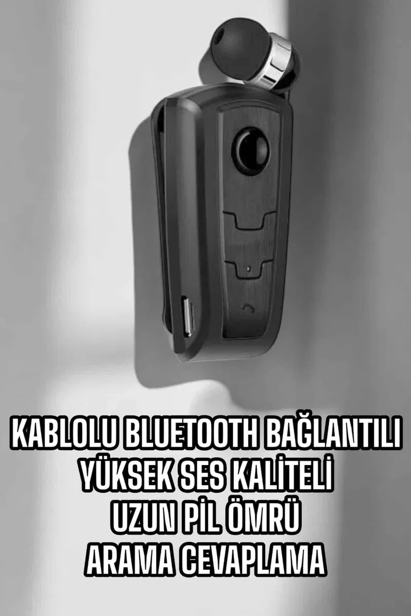 Makaralı Bluetooth Kulaklık Kulak İçi Android iOS Uyumlu Titreşimli görsel 2