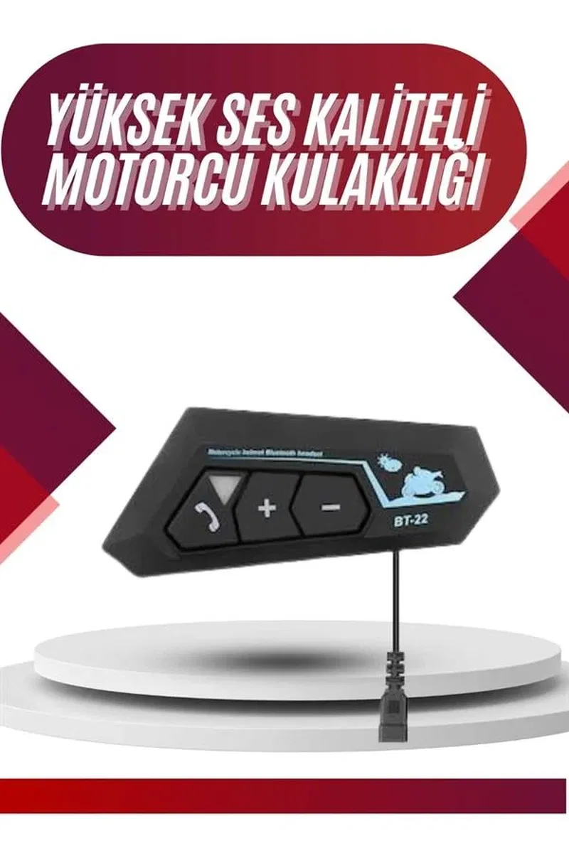 Intercom Bluetooth Kask Kulaklık Motosiklet Kulaklık 5. 0 Bluetooth görsel 2