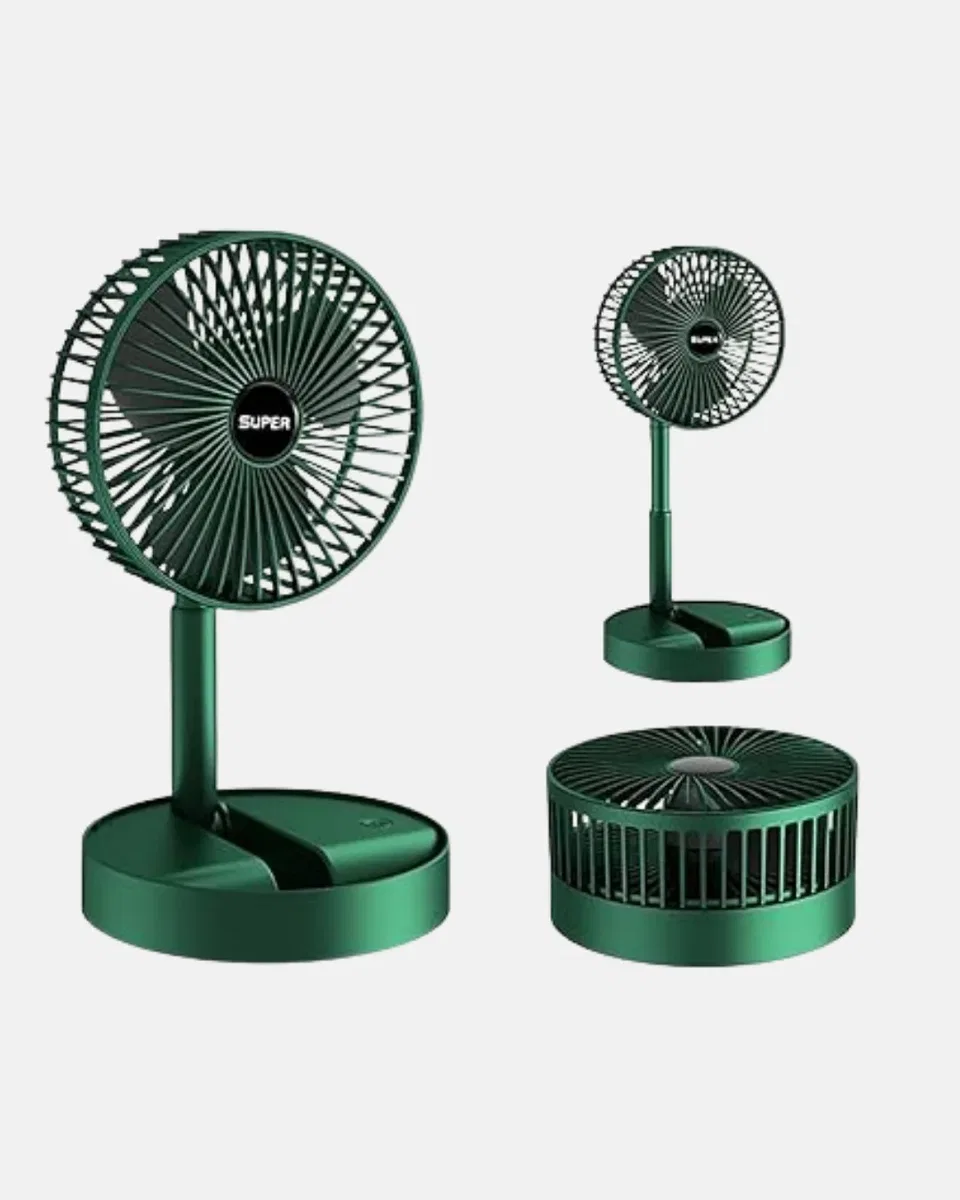Katlanabilir Şarjlı Mini Fan 3 Kademeli Hız Ayarlı Taşınabilir görsel 4
